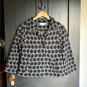 Boden wool polka dot cardigan coat